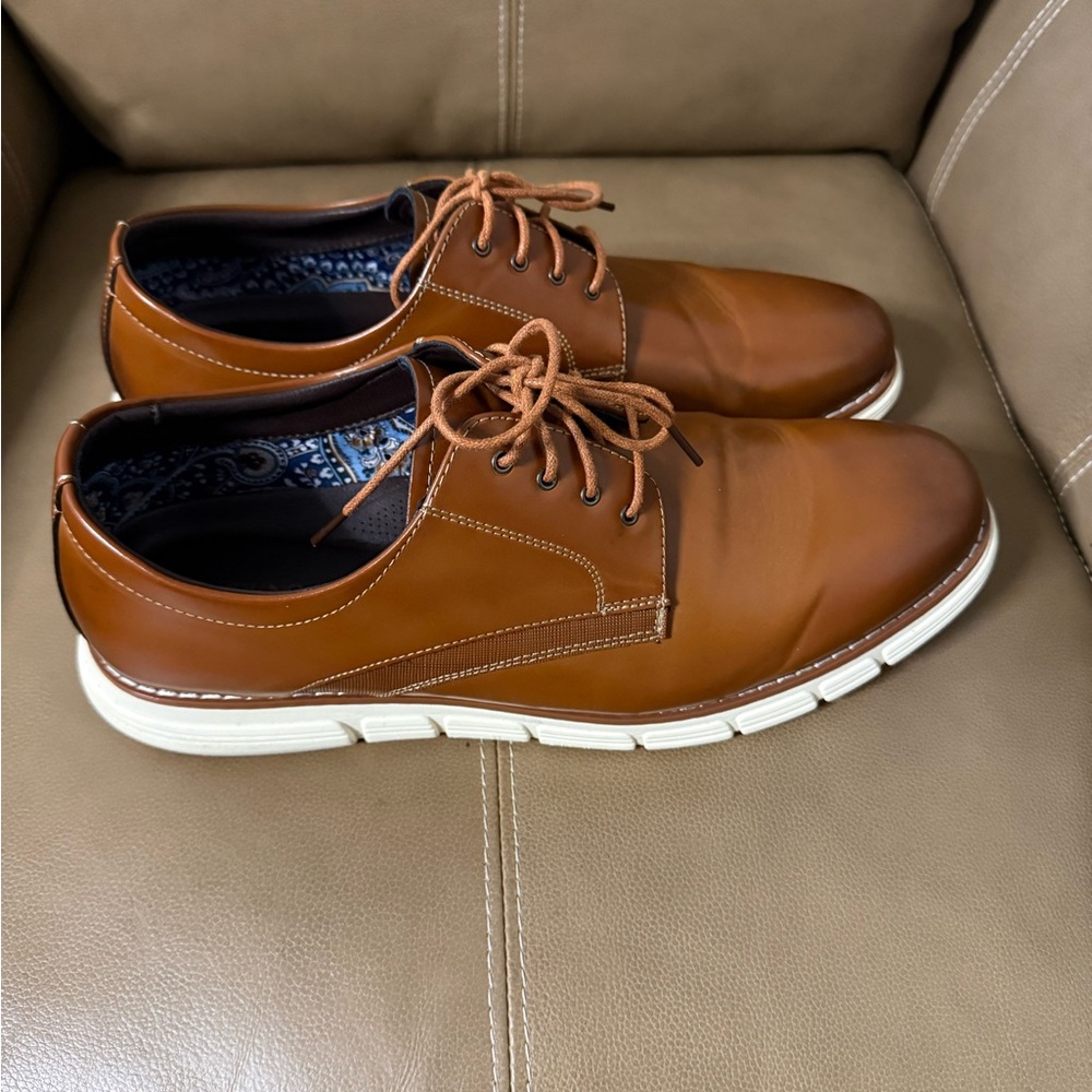 Classic Tan Leather Oxfords for Men